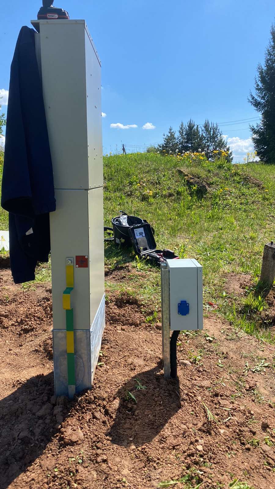 Statybinis elektros skydas su ESO apskaita